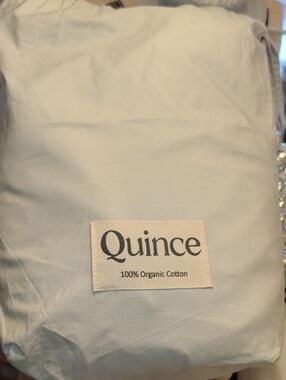 Quince Organic Cotton Full Fitted Sheet & Two Pill Cases NWOT